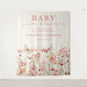 Tenture Fleur sauvage Baby in Bloom Baby shower Affiche de