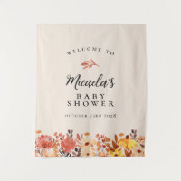 Fleur sauvage d'aquarelle d'automne Baby shower Bi