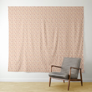 Tenture Fleur utilitaire vintage des années 40 pêche douce
