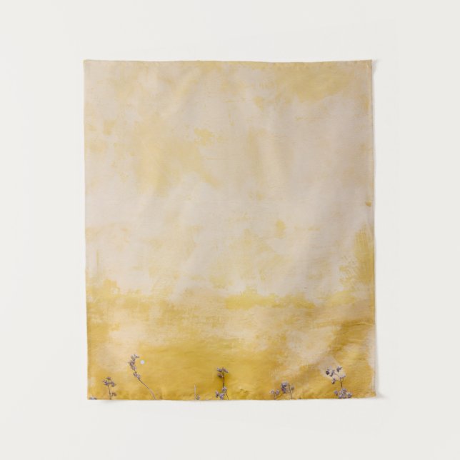 Tenture Fleurs à côté du mur jaune (Devant)