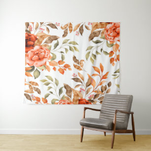 Tenture Fleurs aquarelles 1