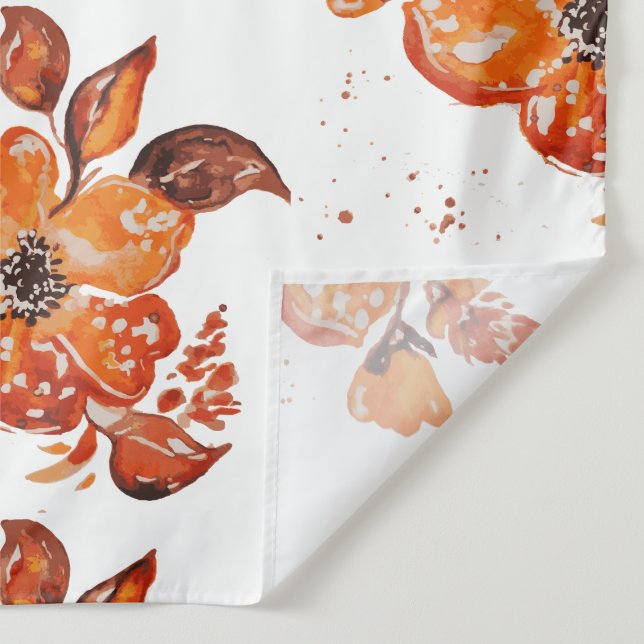Tenture Fleurs aquarelles orange I (Détail)