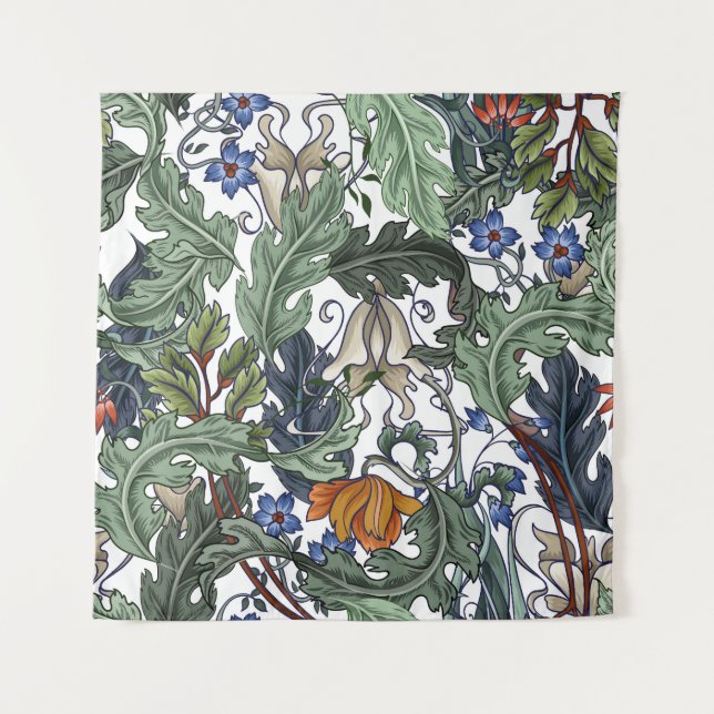 Tenture Fleurs, art déco, moderne, sans soudure. (Devant)