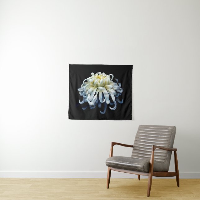 Tenture Fleurs | Chrysanthème blanc (En situation (horizontale))