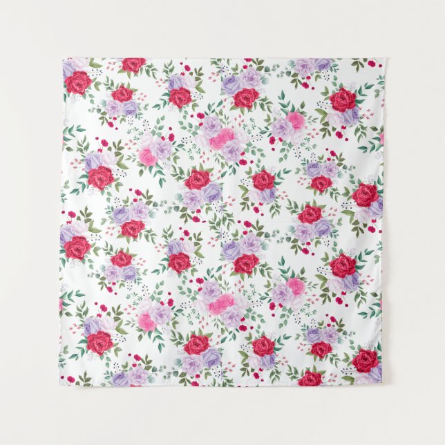 Tenture fleurs - Couleurs simples (Devant)