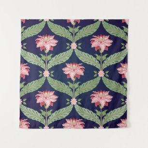 Tenture Fleurs de Fantaisie : Motifs Indiens Sombres