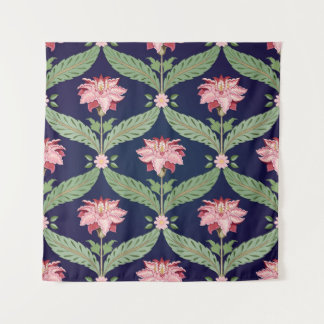 Tenture Fleurs de Fantaisie : Motifs Indiens Sombres