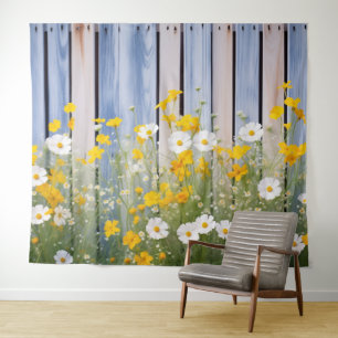 Tenture Fleurs de jardin de printemps Décoration murale de