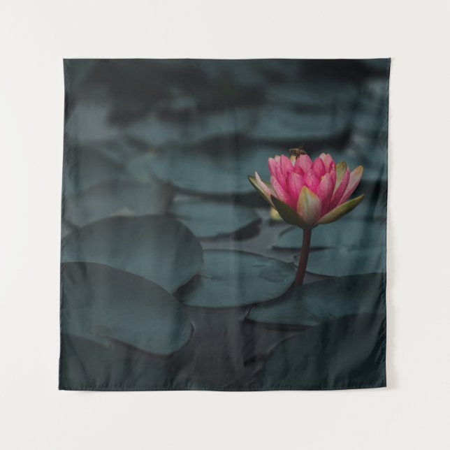 TENTURE FLEURS DE LOTUS PURPLE SUR L'EAU (Devant)