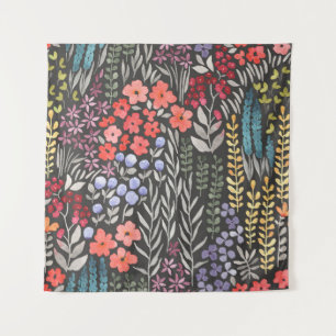 Tenture Fleurs de prairie : Aquarelle Florale sans joint
