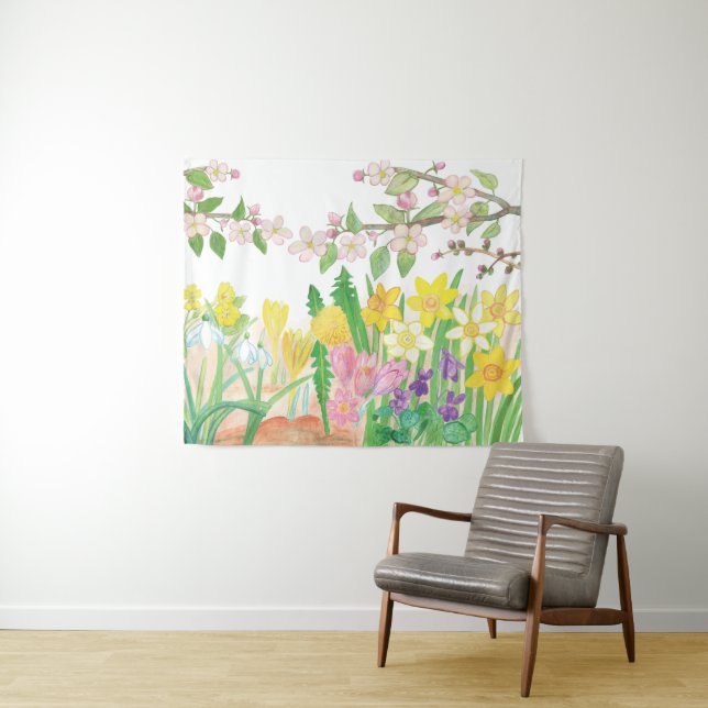 Tenture Fleurs de Printemps   (En situation (horizontale))