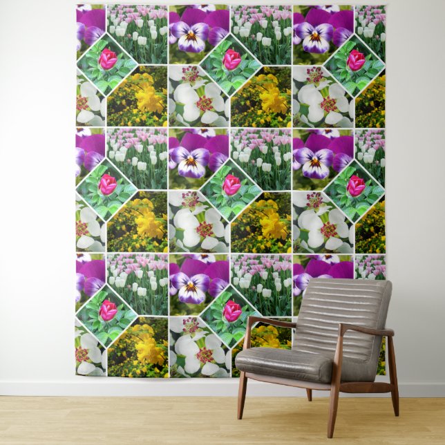 Tenture Fleurs de printemps (En situation)