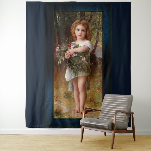 Tenture Fleurs De Printemps par William Bouguereau (En situation)