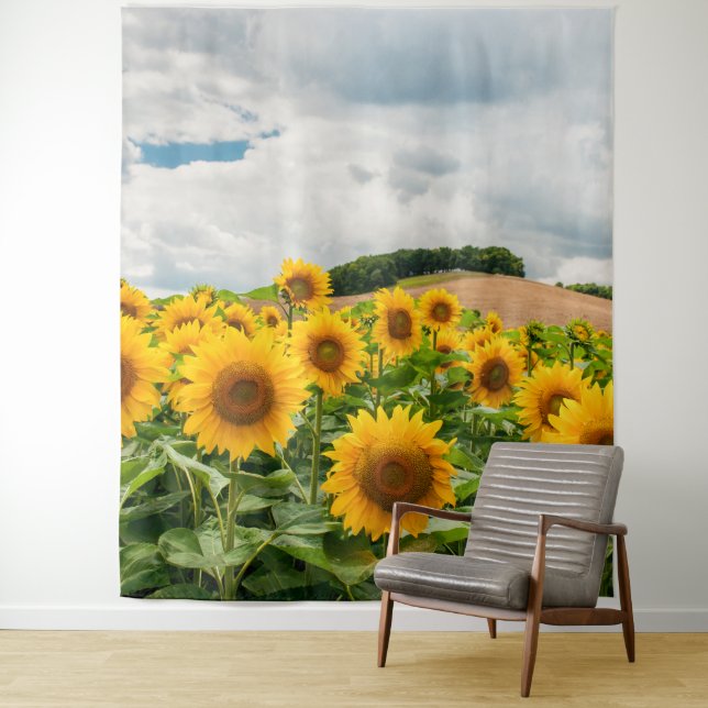 Tenture Fleurs de soleil (En situation)