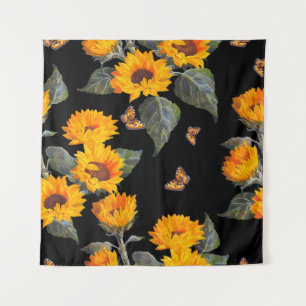 Tenture Fleurs de soleil à motifs floraux sans couture sur