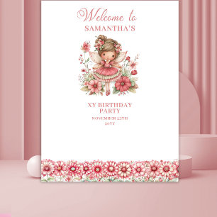 Tenture Fleurs de teint féerique fantaisiste pour toile de