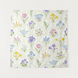 Tenture Fleurs de variété du jardin de printemps en médail