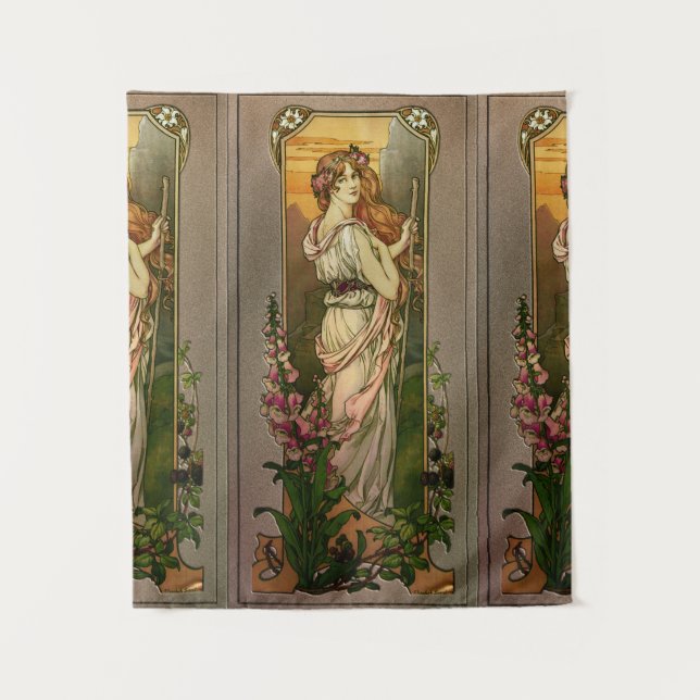 Tenture Fleurs des montagnes par Élisabeth Sonrel (Devant)