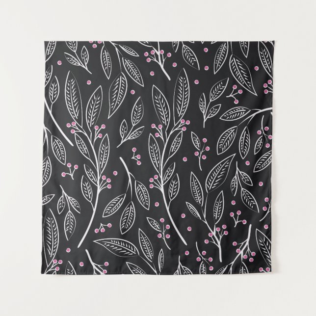 Tenture Fleurs Dessinées à la Main : Motif Sans Couture (Devant)
