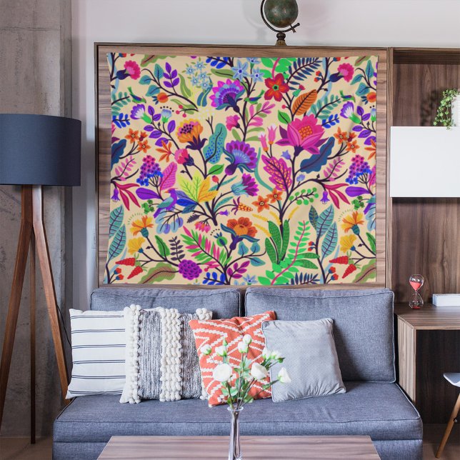 Tenture Fleurs d'illustrations florales colorées Imprimer  (Créateur téléchargé)