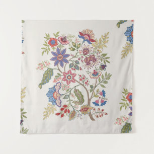 Tenture Fleurs d'Imaginaire en rétro, vintage, embroi jaco
