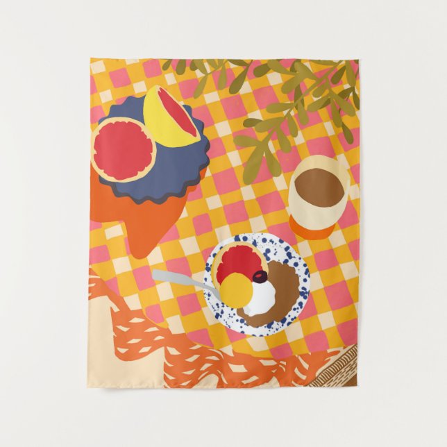 Tenture Fleurs et Brunch (Devant)