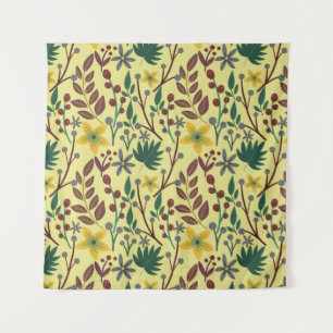 Tenture Fleurs florales sans coutures motifs, feuilles, br