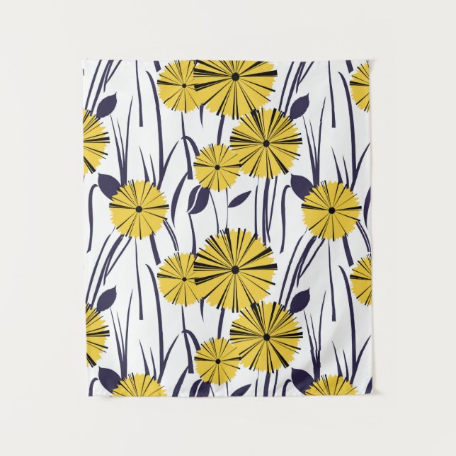 Tenture Fleurs jaunes (Devant)