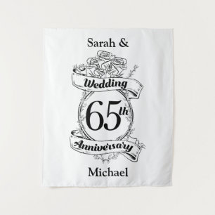 Tenture Fleurs pour les 65 ans de mariage