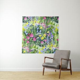 Tenture Fleurs sauvages aquarelle