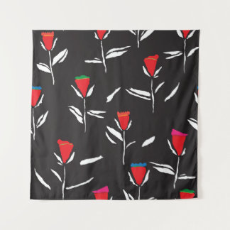 Tenture Fleurs stylisées : Elégance Motif Vintage