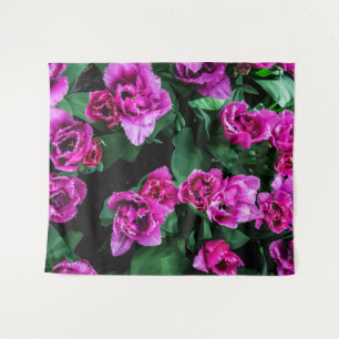 Tenture Fleurs tulipes roses
