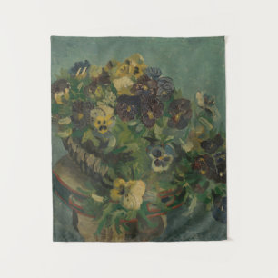 Tenture Fleurs Vintage Van Gogh Panier de Pensées
