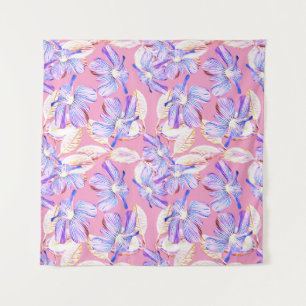 Tenture Fleurs violettes : Aquarelle Élégance Florale.