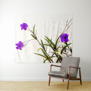 Tenture Fleurs violettes dans la brise