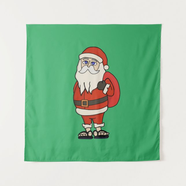 Tenture Flip Flops de Noël du Père Noël (Devant)