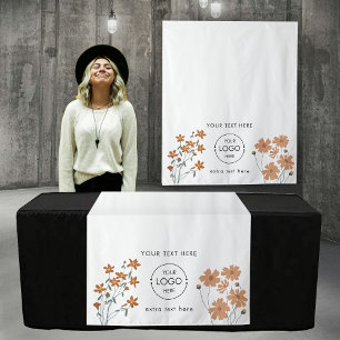 Tenture Floral Boho Flowers Pop Up Shop Table Runner Inscr