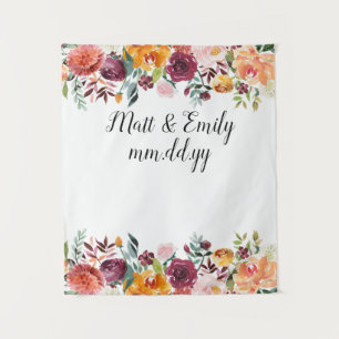 Tenture Floral Boho Photo Booth Prop Mariage de automne fo