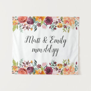 Tenture Floral Boho Photo Booth Prop Mariage de automne fo