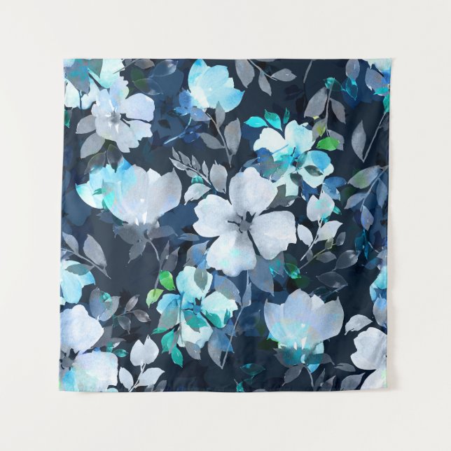 Tenture Floral Elegance Motif aquarelle (Devant)