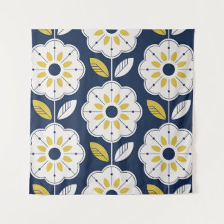 Tenture Floral style scandinave Motif sans couture