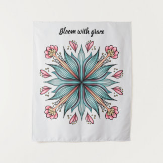 Tenture Flore printanière : géométrique