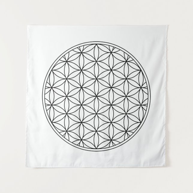 Tenture flower of life sacred geometry symbol ancient zen  (Devant)