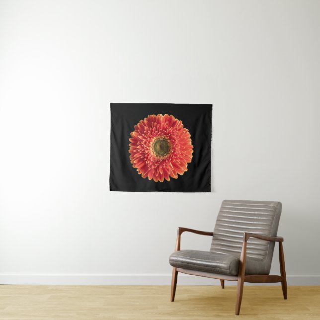 Tenture Flowers | Orange Gerbera Daisy (En situation (horizontale))
