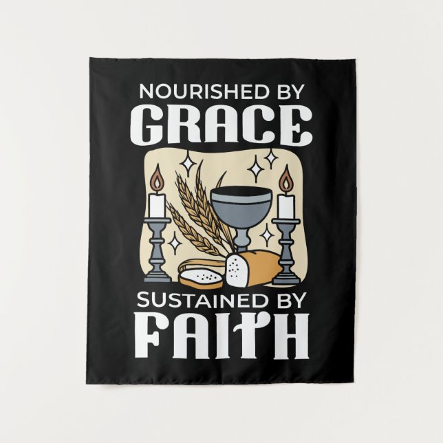 Tenture Foi spirituelle et grâce – Chrétien édifiant (Devant)