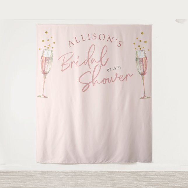 Tenture Fond chic moderne de calligraphie avec flûtes à ch (Devant)