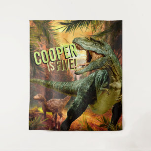 Tenture Fond d'anniversaire de garçons dinosaures TRex   T