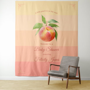 Tenture Fond de Baby Shower Peach Fuzz