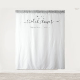 Tenture Fond de cabine de mariage pailleté argent pour pho