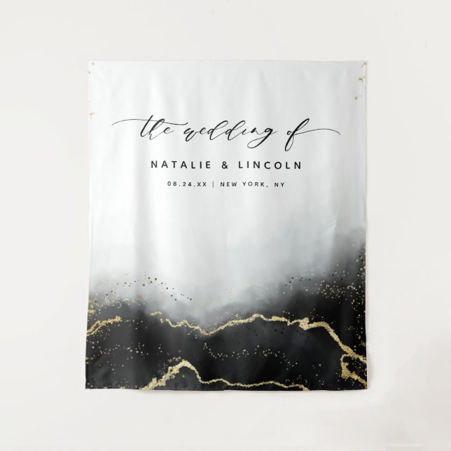 Tenture Fond de cabine photo noir ombré avec brume éthérée (Devant)